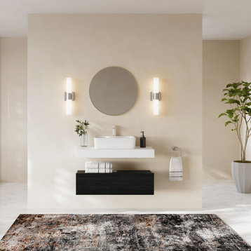 Helix Bathroom Vanity, Black, 36", Single Sink, Wall Mount