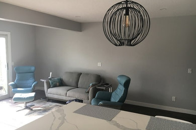 Living room - modern living room idea in Calgary