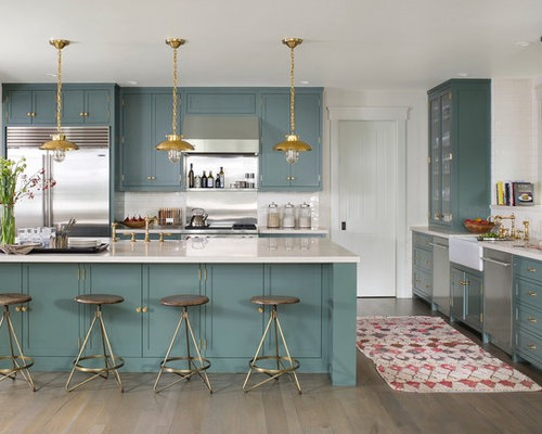All-Time Favorite Grey And Teal Kitchen Ideas & Remodeling Photos | Houzz