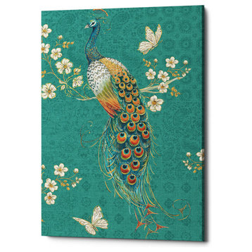 Ornate Peacock XD' by Daphne Brissonnet, Giclee Canvas Wall Art, 18"x26"