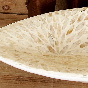 Coastal White Mother Of Pearl Shell Tray 41120