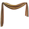 Ombre H Scarf Curtains, 50"x144", Set of 2, Autumn