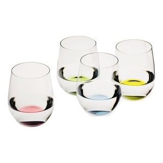 Riedel HAPPY O 11 1/4 fl.oz. Colored Stemless Wine Glasses (Set