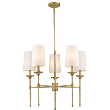 5 Light Chandelier In Transitional Style-25.5 Inches Tall and 28 Inches Wide