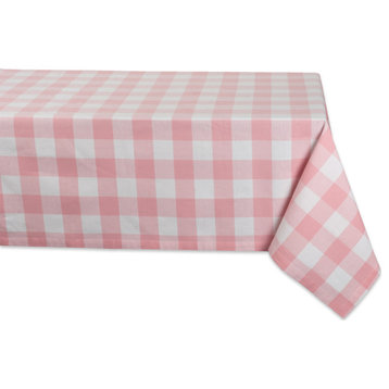 DII Pink Buffalo Check Tablecloth