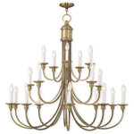 Livex Lighting - Livex Lighting 5140-01 Cranford - Twenty Light 3-Tier Foyer Chandelier - Twenty Light 3-Tier Foyer ChandelierCranford Twenty Ligh Antique Brass *UL Approved: YES Energy Star Qualified: n/a ADA Certified: n/a  *Number of Lights: Lamp: 20-*Wattage:60w Candelabra Base bulb(s) *Bulb Included:No *Bulb Type:Candelabra Base *Finish Type:Antique Brass
