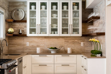 Example of a kitchen design in Ottawa with a single-bowl sink