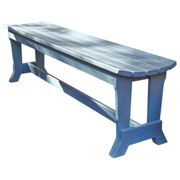 Carolina Preserves 4-Seat Bench Without Back, Rustic Red Wash