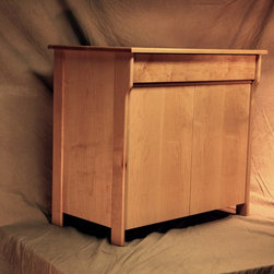 Mid-century Modern style maple stereo cabinet - Products