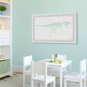 "Ombre Skeleton" Framed Painting Print