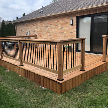 Custom Deck & Existing Window Replaced with Patio Doors