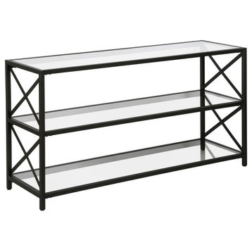Hutton Rectangular TV Stand for TV's up to 50 in Blackened Bronze