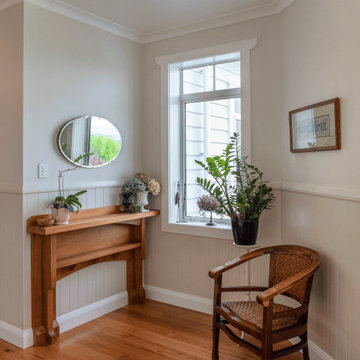 Fire surround used as drop zone for keys at front door