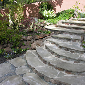 Oakland Hills Rustic Craftsman Side Yard Patio