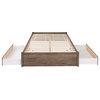 Prepac Select Queen 4-Post Platform Bed with 2 Drawers in Drifted Gray