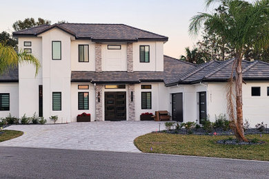 Inspiration for a modern home design remodel in Orlando