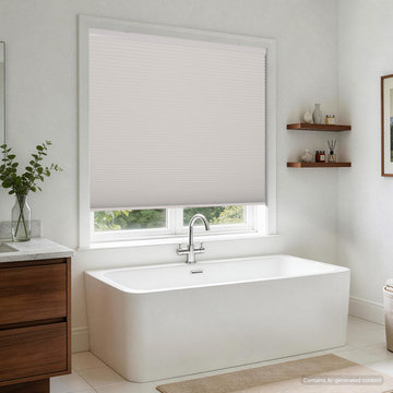 No Drill Waterproof Blackout Celullar Shades For Bathroom