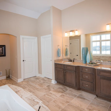 Dual vanities in master bath