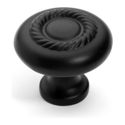 Dynasty Hardware - Super Saver K-5104 Rope Cabinet Knob, Flat Black - Cabinet And Drawer Knobs