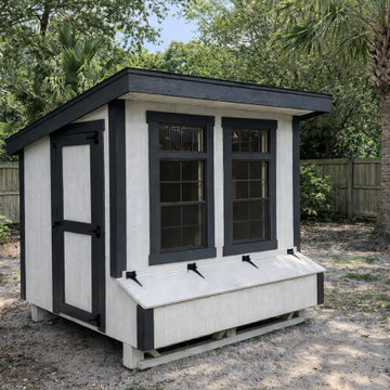 7x8 Modern Lean-To Amish Built 7x8 Modern Lean-To Chicken Coop — Board & Batten