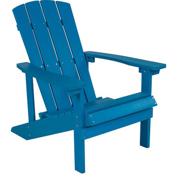 Charlestown All-Weather Adirondack Chair, Faux Wood, Blue
