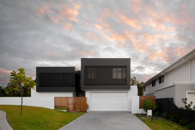 Inspiration for a contemporary exterior in Brisbane.