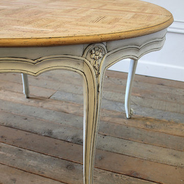 20th Century French Provincial Parquetry Dining Table