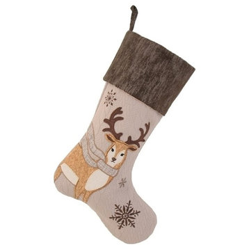 Cozy Reindeer Christmas Stocking