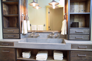 Inspiration for an industrial bathroom remodel in Other