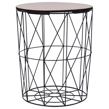vidaXL Coffee Table Round End Table for Living Room Living Room Furniture Black