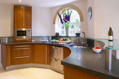 This is an example of a mid-sized modern kitchen in Other.