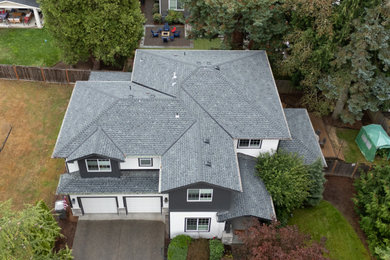 Example of a trendy home design design in Seattle