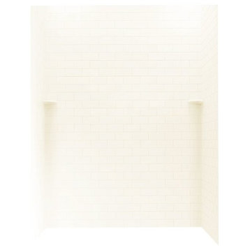 Swan 36x62x72 Solid Surface Shower Wall Kit, White