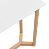 Aren 47" Console Table in Matte White with Natural Beech Wood Base