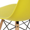 Dark Yellow DSW Mid Century Modern Dining Shell Chair Beech Wood Eiffel Leg, Yel