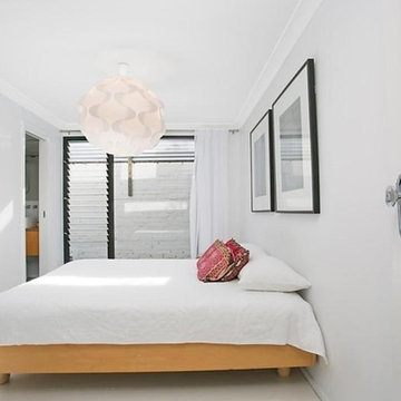 Minimalist bedroom. Surry Hills renovation