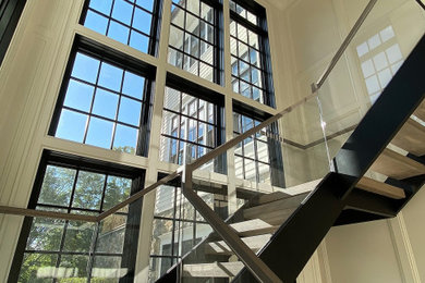 Staircase - transitional staircase idea in New York