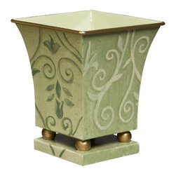 Elegant Green Square Cachepots - Area Rugs