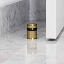 Dali Fluted Door Stop Brushed Gold - Drawer & Cabinet Hardware