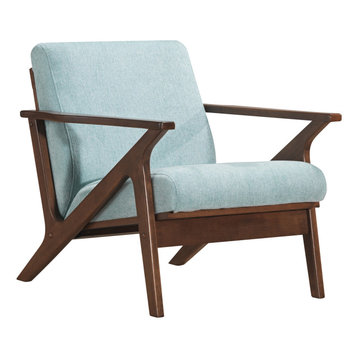 Omax Decor Zola Lounge Chair, Mint/Walnut