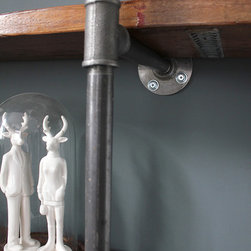 Sebastian Reclaimed Scaffolding Boards and Steel Pipe Industrial Chic Shelving - Bookcases