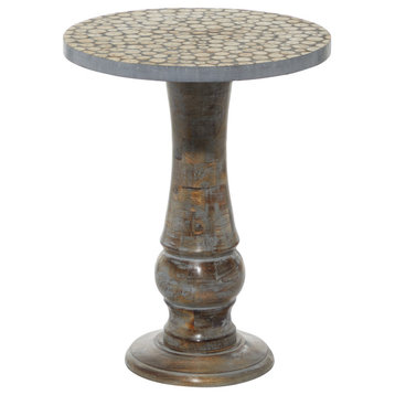 Rustic Gray Mango Wood Accent Table 31889