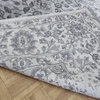 9'10 X 13'9 Handmade Gray Tone On Tone Wool & Silk Oriental Rug