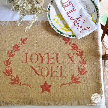 DIY Christmas Decorations & Crafts with Stencils