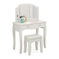 Kids Vanities For Less Houzz 4d Concepts Lindsay Vanity With Stool Kids Bedroom Vanities
