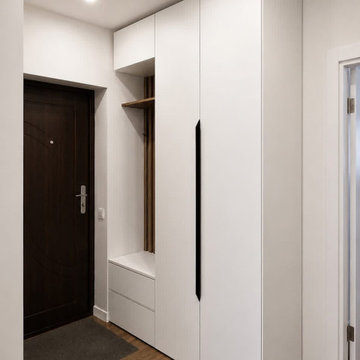 White modular wardrobe system
