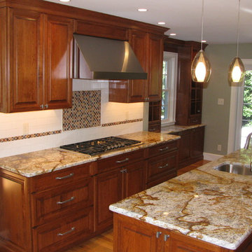 Traditional Cherry Wood Kitchen in Arlington