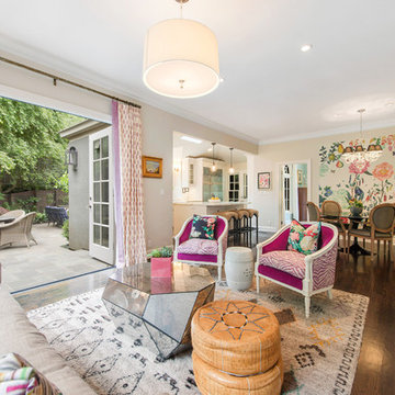 Preppy Bohemian Family Room - San Anselmo