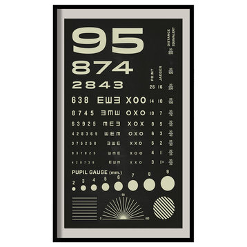 Rosenbaum Eye Chart, Black/Ivory, 27"x48"