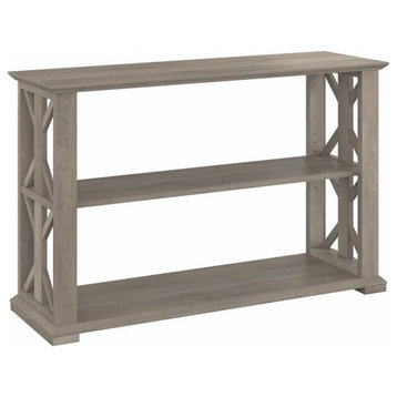 Homestead Console Table with Shelves in Driftwood Gray - Engineered Wood